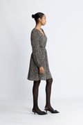 Zeida Rhian Short Dress Aop - Black Flower