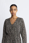 Zeida Rhian Short Dress Aop - Black Flower