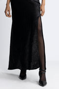 Elise Hw Ankle Skirt - Black