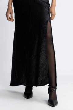 Elise Hw Ankle Skirt - Black