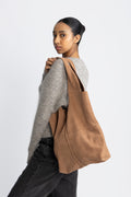 Suede Demi Bag - Brown