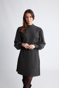 Amari Rachelle Dress - Dark Grey Melange