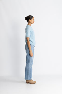 Yasannika Ss Cardigan - Clear Sky Melange