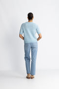 Yasannika Ss Cardigan - Clear Sky Melange