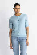 Yasannika Ss Cardigan - Clear Sky Melange