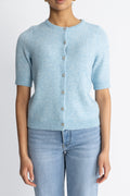 Yasannika Ss Cardigan - Clear Sky Melange