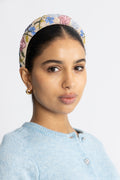 Fleuriora Wide Beaded Hairbrace - Birch White