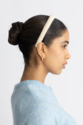 Solid Slim Beaded Hairbrace - Birch White