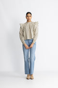 Elsycc Frill Blouse - Bone