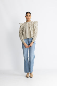 Elsycc Frill Blouse - Bone
