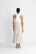 Alba-Krista Mw Column Skirt - Beige Ecru