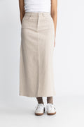 Alba-Krista Mw Column Skirt - Beige Ecru