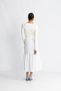 Vida Linen Skirt - White