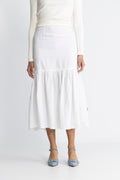 Vida Linen Skirt - White