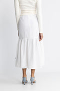 Vida Linen Skirt - White
