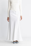 Linen Maxi Skirt - White