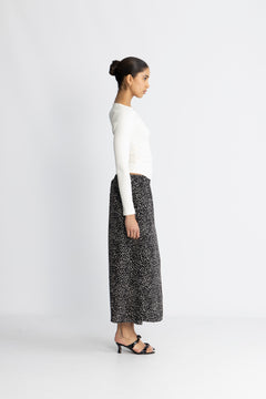 Jace Rhian Hw Skirt Aop - Black Dot