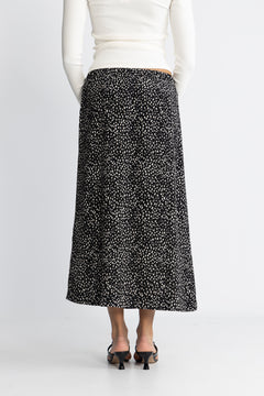 Jace Rhian Hw Skirt Aop - Black Dot