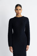 Ronda Cotton Dress - Navy