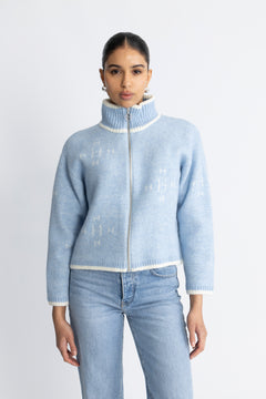 Iben Zip Jacket - Light Blue