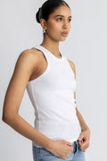 Saharacc Embroidery Tank Top - White