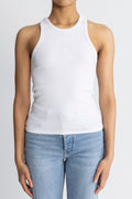 Saharacc Embroidery Tank Top - White