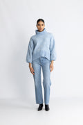 Fam Sweater Short - Light Blue