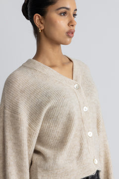Hila Hope Cardigan - Oatmeal Melange