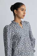 Jenny Blouse - Navy Rosehip Print