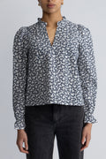 Jenny Blouse - Navy Rosehip Print