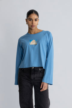 Kitty Long Sleeve - Blue