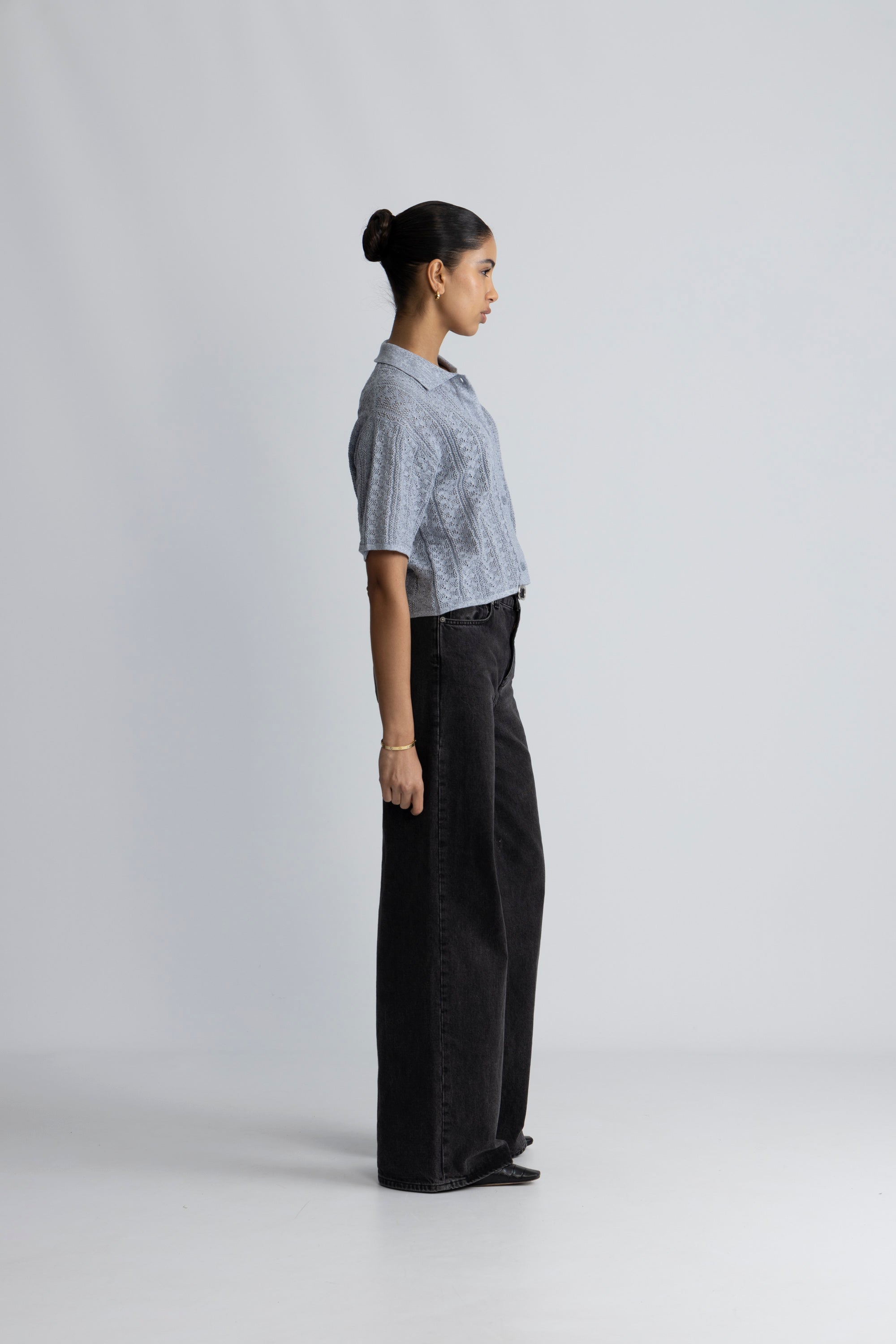 Kelp Crochet Shirt - Blue Mix