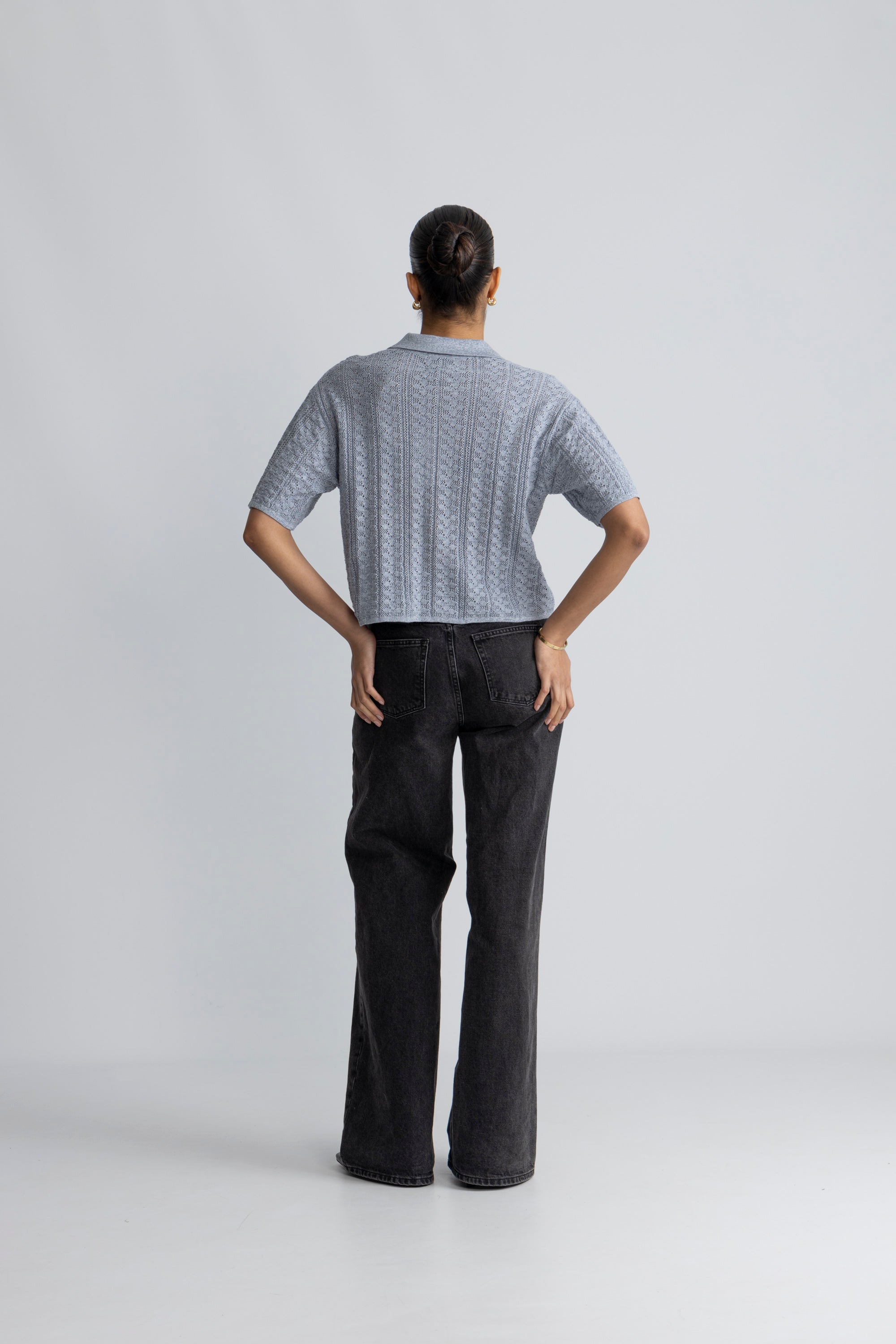 Kelp Crochet Shirt - Blue Mix