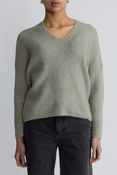 Thora V-Neck Knit - Shadow