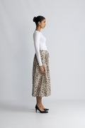 Alyona Vlora Skirt Aop - Oatmeal Leo