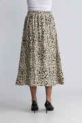 Alyona Vlora Skirt Aop - Oatmeal Leo