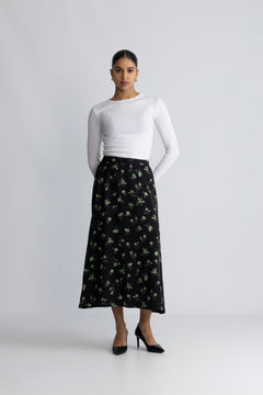 Jusine Karalynn Skirt Aop - Forest Shad Flw