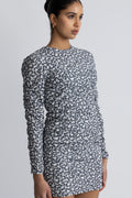 Alessia Dress - Navy Rosehip Print