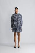 Yaspera Ls Shirt Dress - Navy Blazer Pera Print