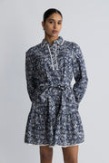 Yaspera Ls Shirt Dress - Navy Blazer Pera Print