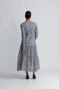Dora Dress - Navy Rosehip Print