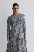 Dora Dress - Navy Rosehip Print