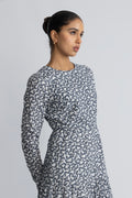 Dora Dress - Navy Rosehip Print