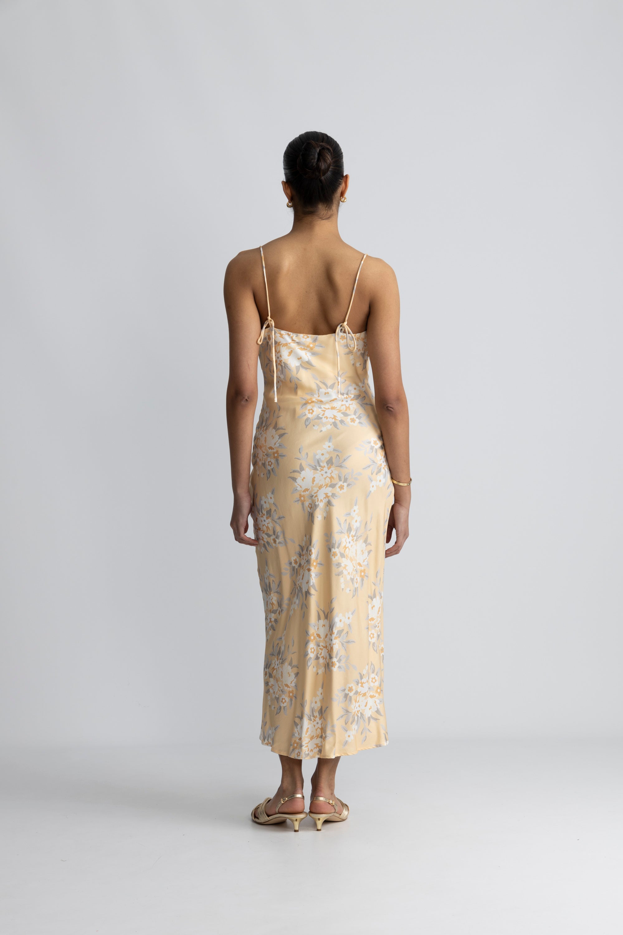 Eila Print Dress - Lt. Orange Mix