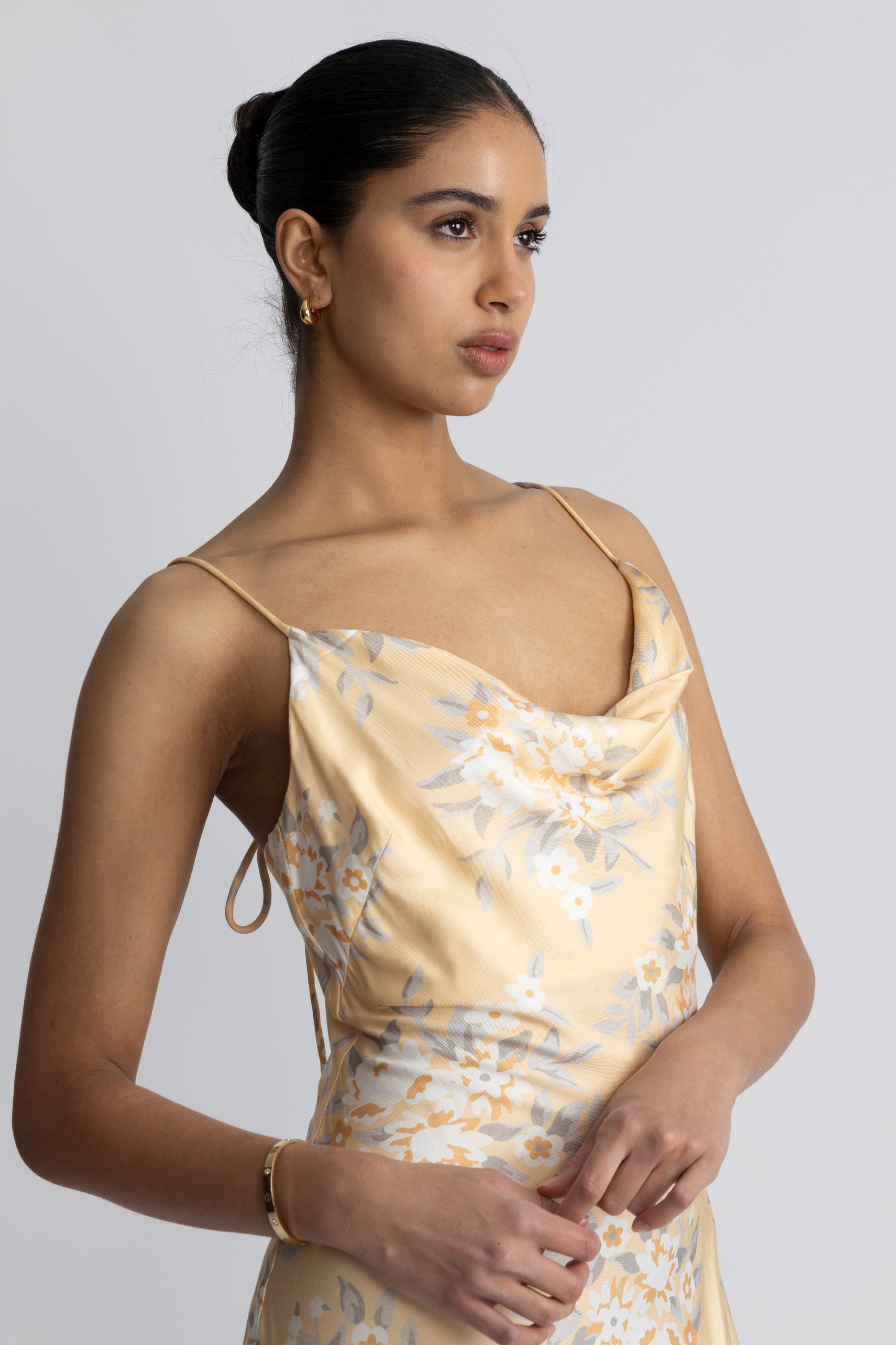 Eila Print Dress - Lt. Orange Mix