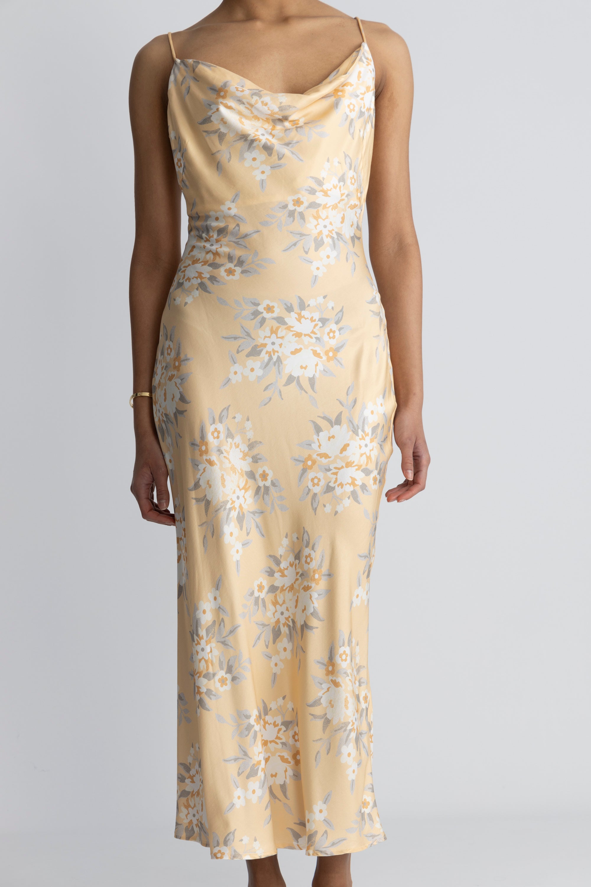 Eila Print Dress - Lt. Orange Mix