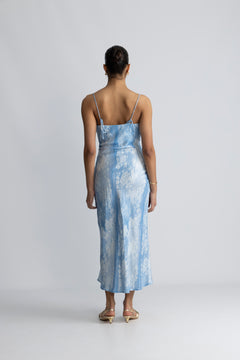 Eila Print Dress - Blue Mix