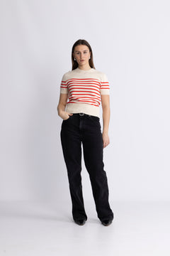 WallisIW Pullover - Red Stripe