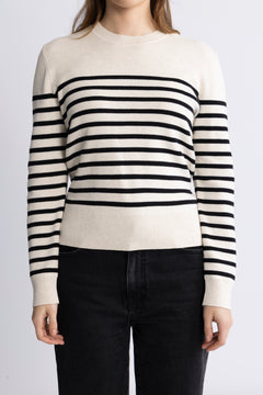 WallisIW O-Neck Pullover - Black Stripe