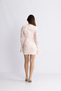 Flower Mesh Mini Dress - Angel Wing (Blush) Comb.